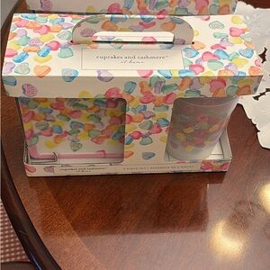 cupcakes & cashmere Colorful Conversation Heart Melamine Plates and Cups